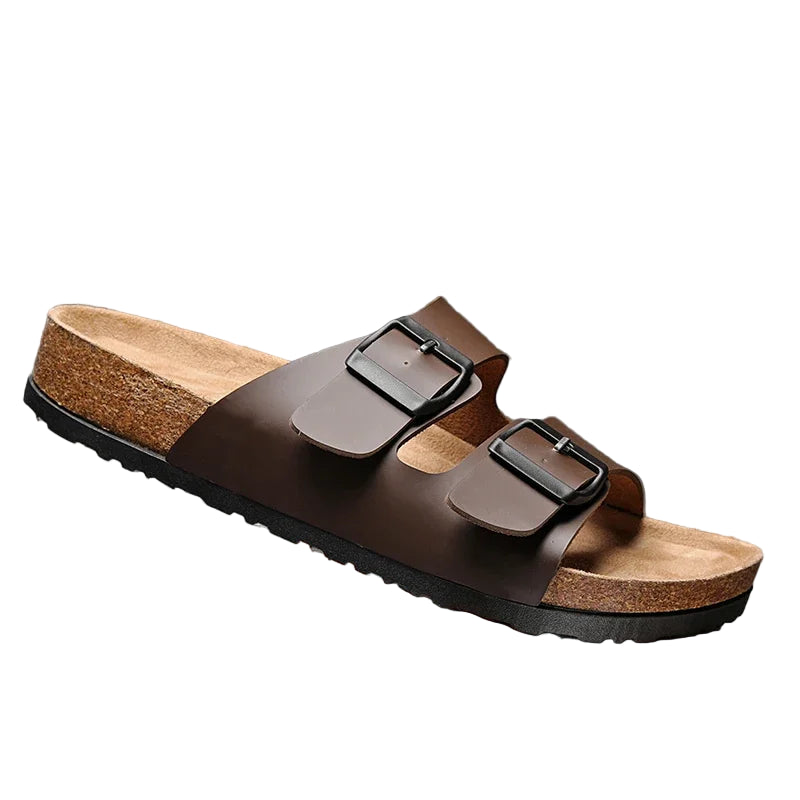 Sir Cedrick Leather Cork Slippers