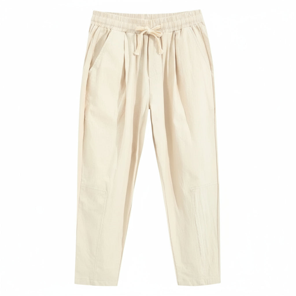 Sir Peter Cotton Linen Drawstring Trousers