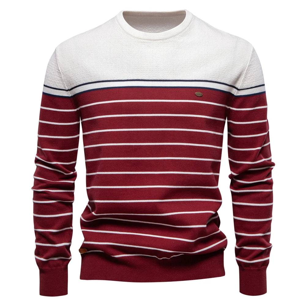 Sir Peter Striped Cotton Jumper