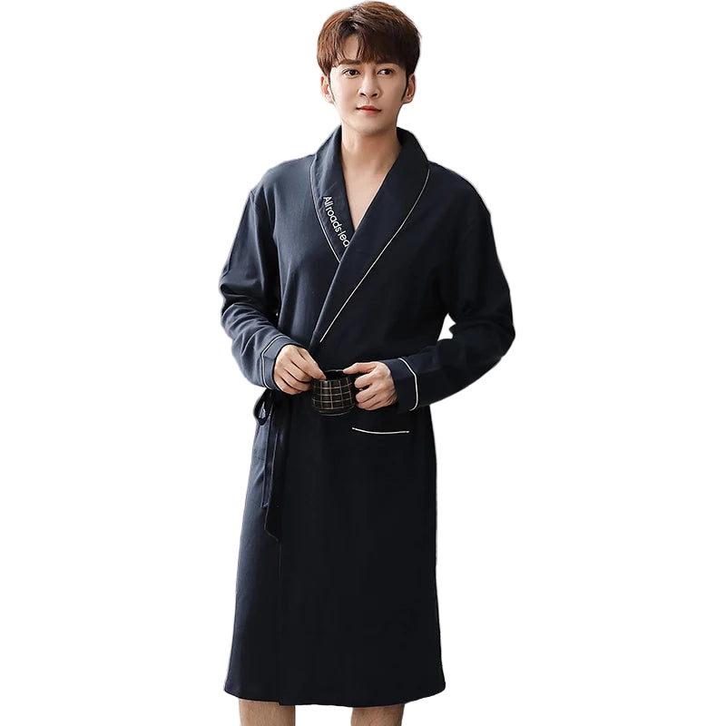 Sir Louis Plaid Cotton Kimono Gown