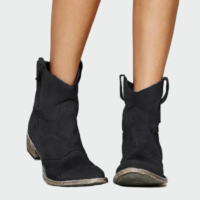 Lady Beatrice Retro Cowboy Ankle Boots