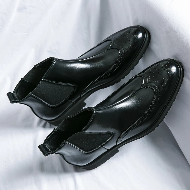 Sir Kenneth Formal Brogue Chelsea Boots