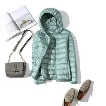 Lady Dona Ultra-Light Hooded Down Puffer Jacket