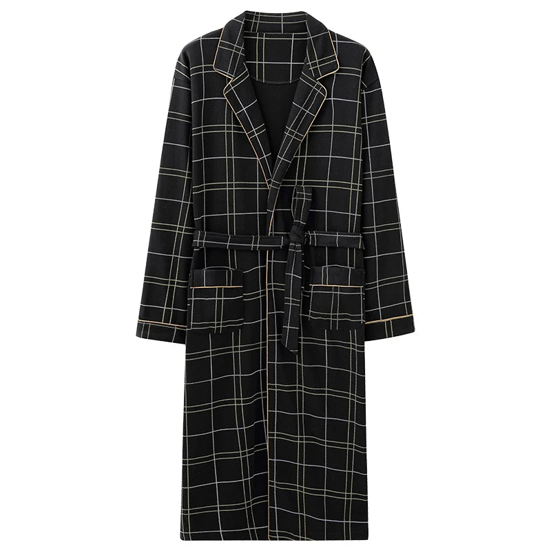 Sir Trent Plaid Cotton Kimono Gown