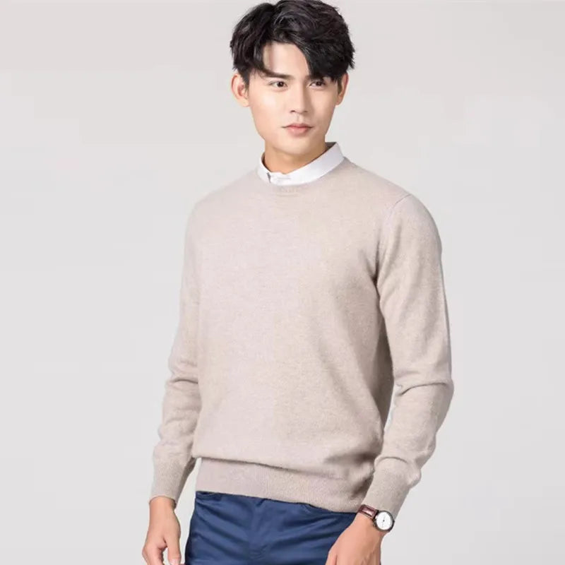 Sir Fred Pure Wool Cashmere Round-Neck Pullover