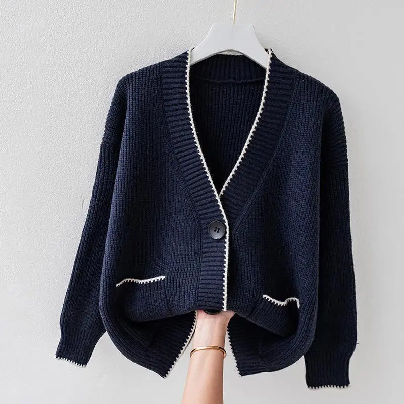 Lady Zara Stylish Oversized Knitted Cardigan