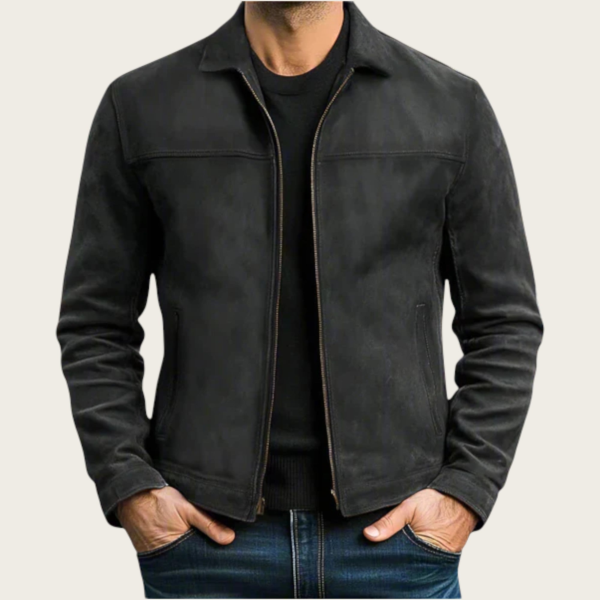 Sir George Leather Bomber Jacket