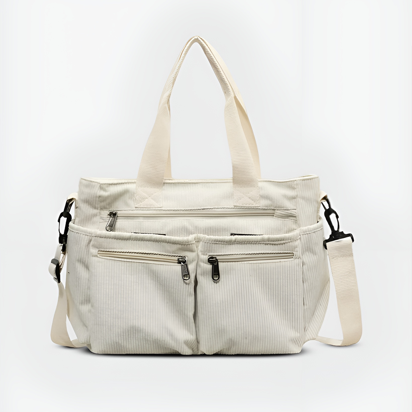 Lady Lana Corduroy Utility Tote Bag