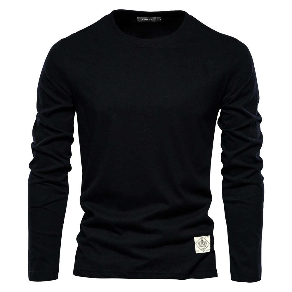 Sir Aaron Solid Color Long Sleeve T-Shirt