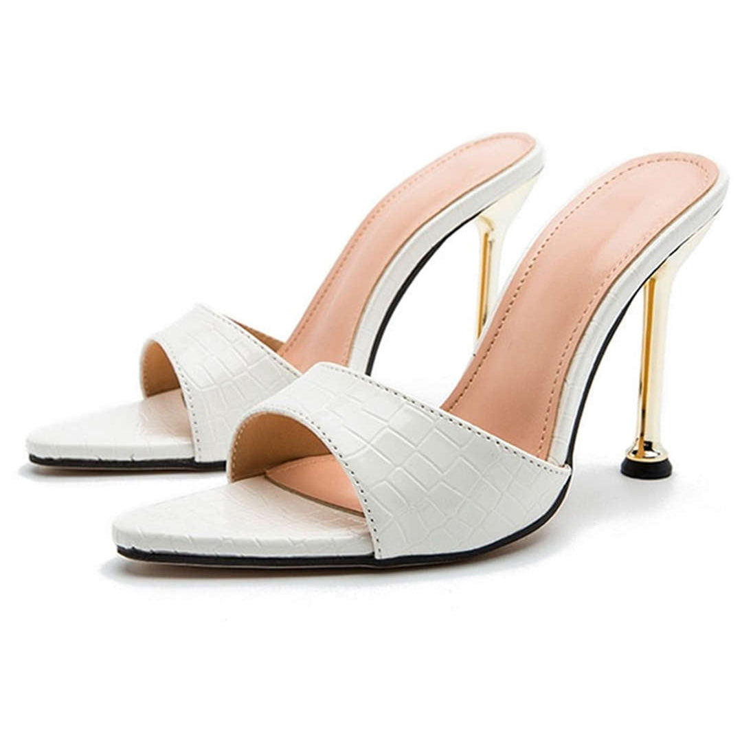 Lady Evelina Open-Toe High Heels