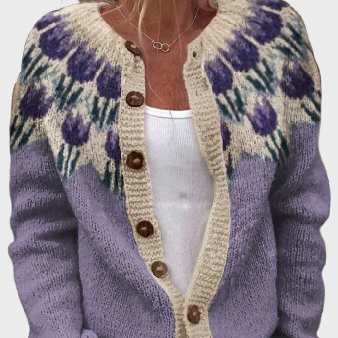 Lady Brooke Floral Knitted Cardigan