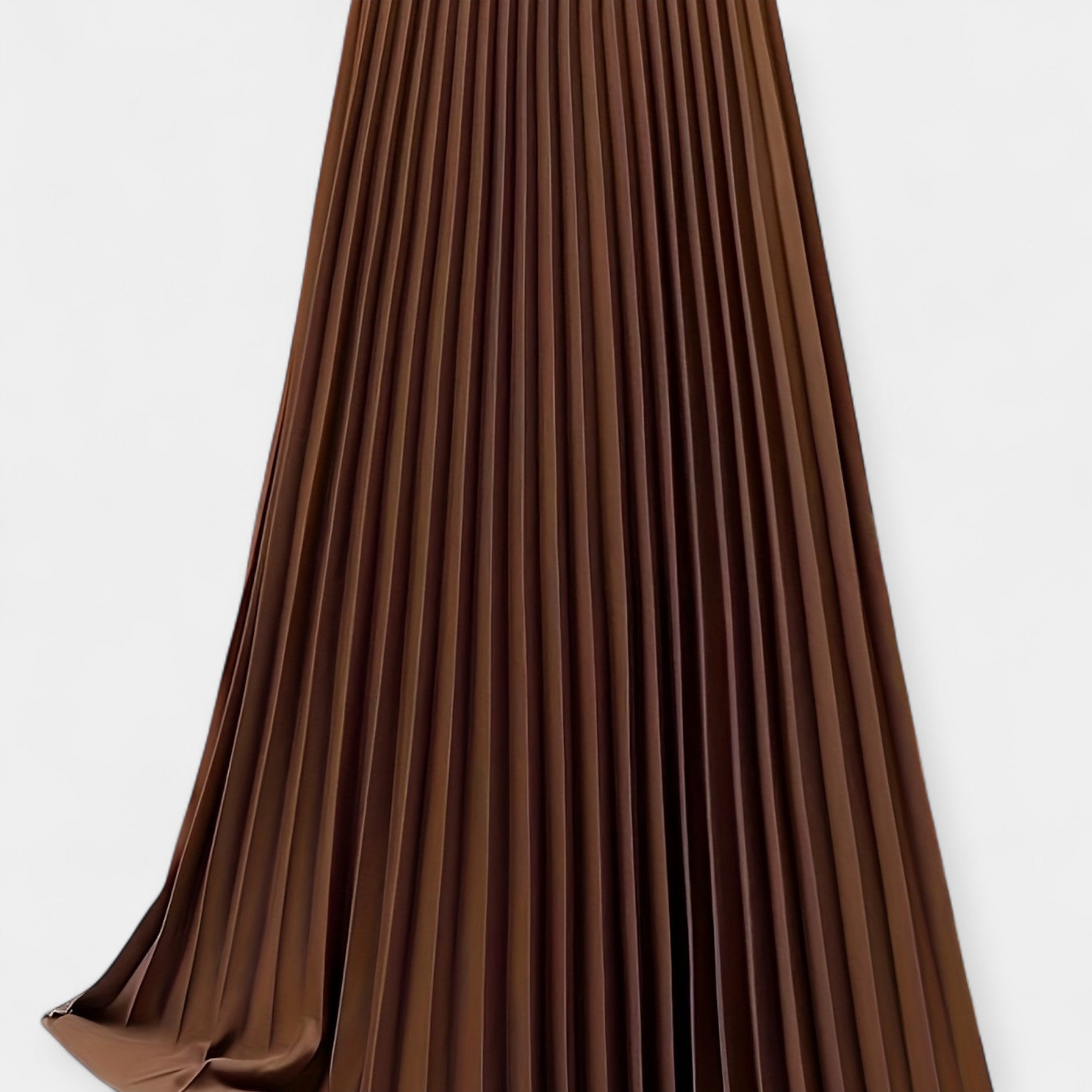 Lady Margaret Long Pleated Satin Skirt