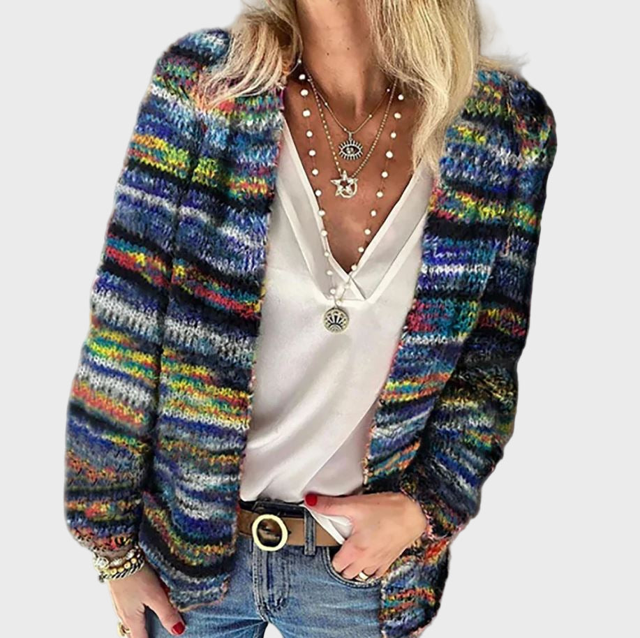 Lady Seraphina Colourful Knitted Cardigan