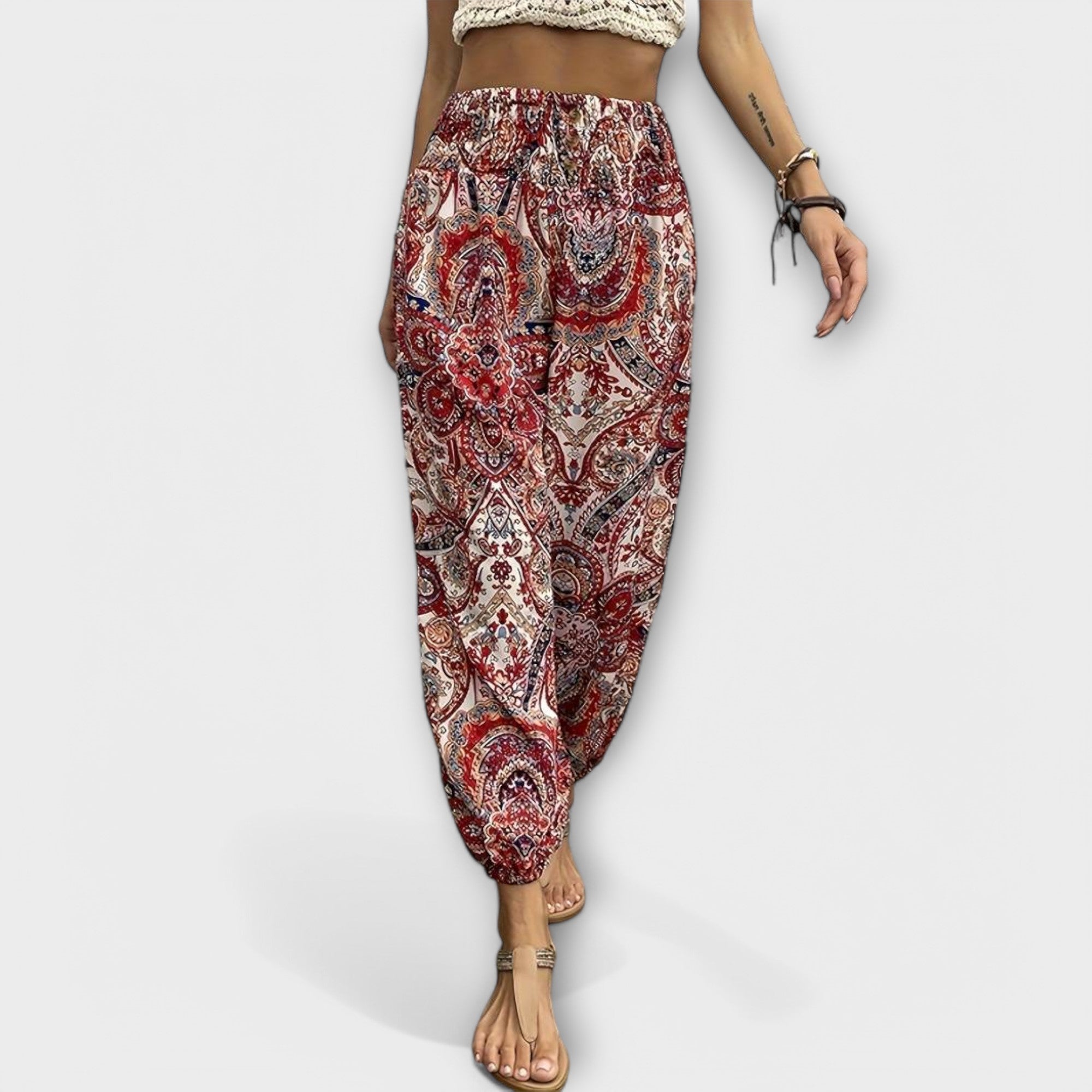 Lady Scarlett Ethnic Graphic Trousers