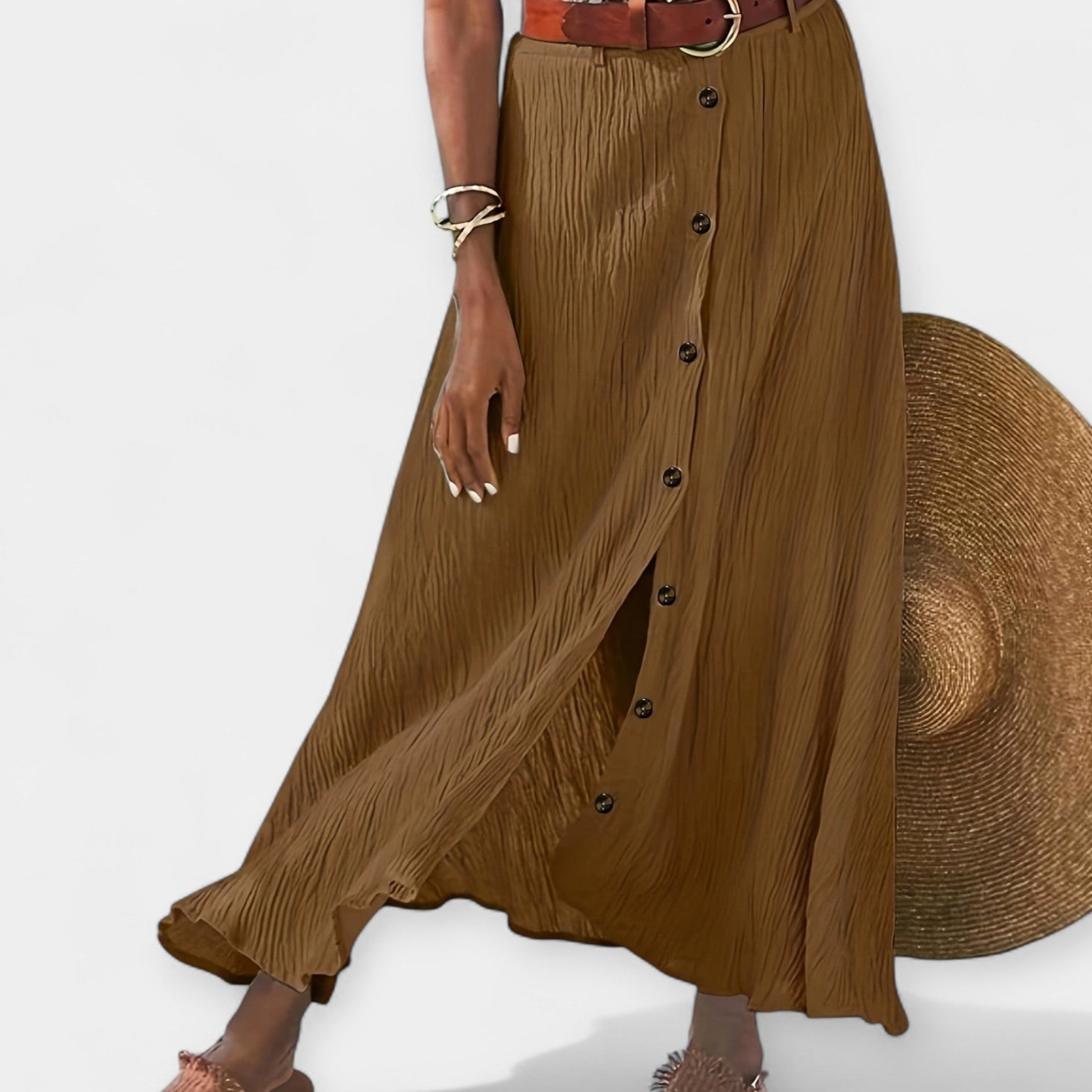 Lady Constance Sheer Midi Skirt with Side Slit