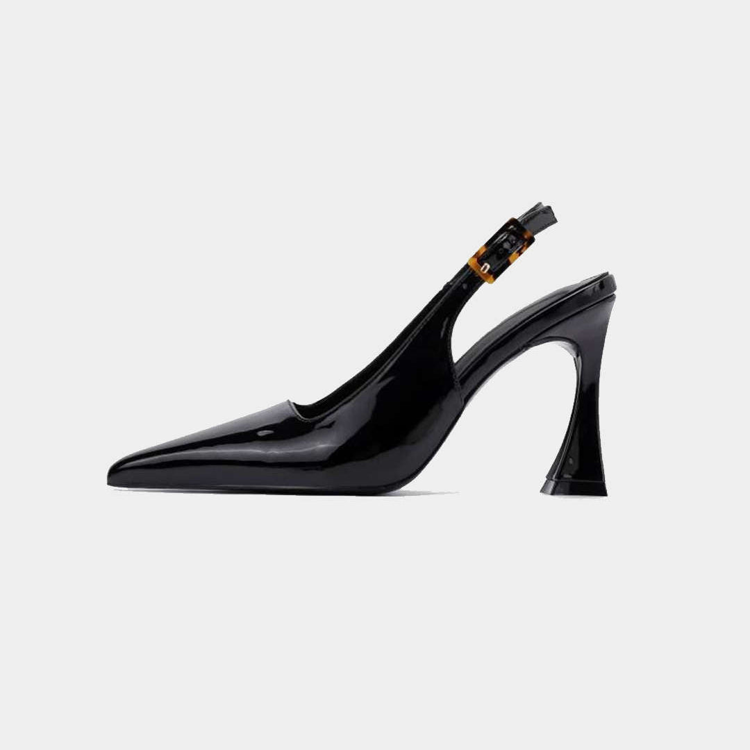 Lady Eleanora Pointed Synthetic Leather Heels