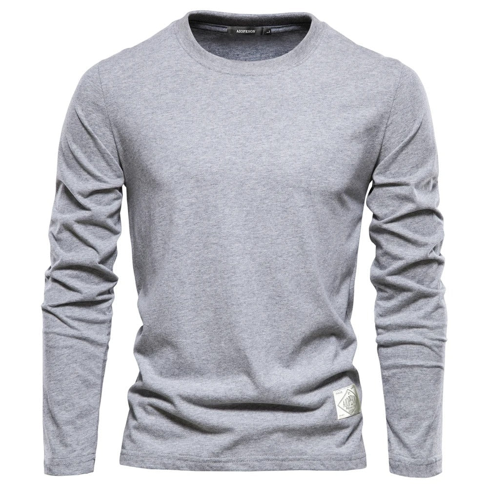 Sir Aaron Solid Color Long Sleeve T-Shirt