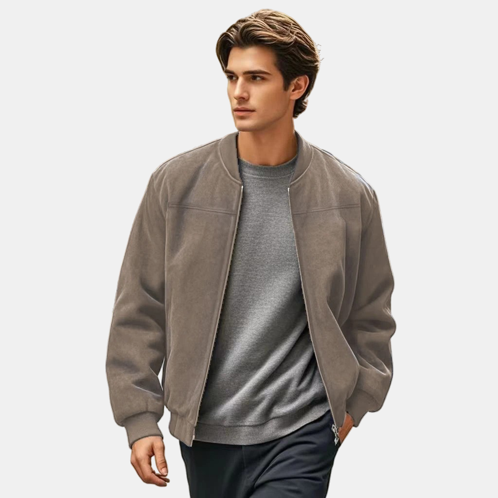 Sir Yves Retro Suede Bomber Jacket