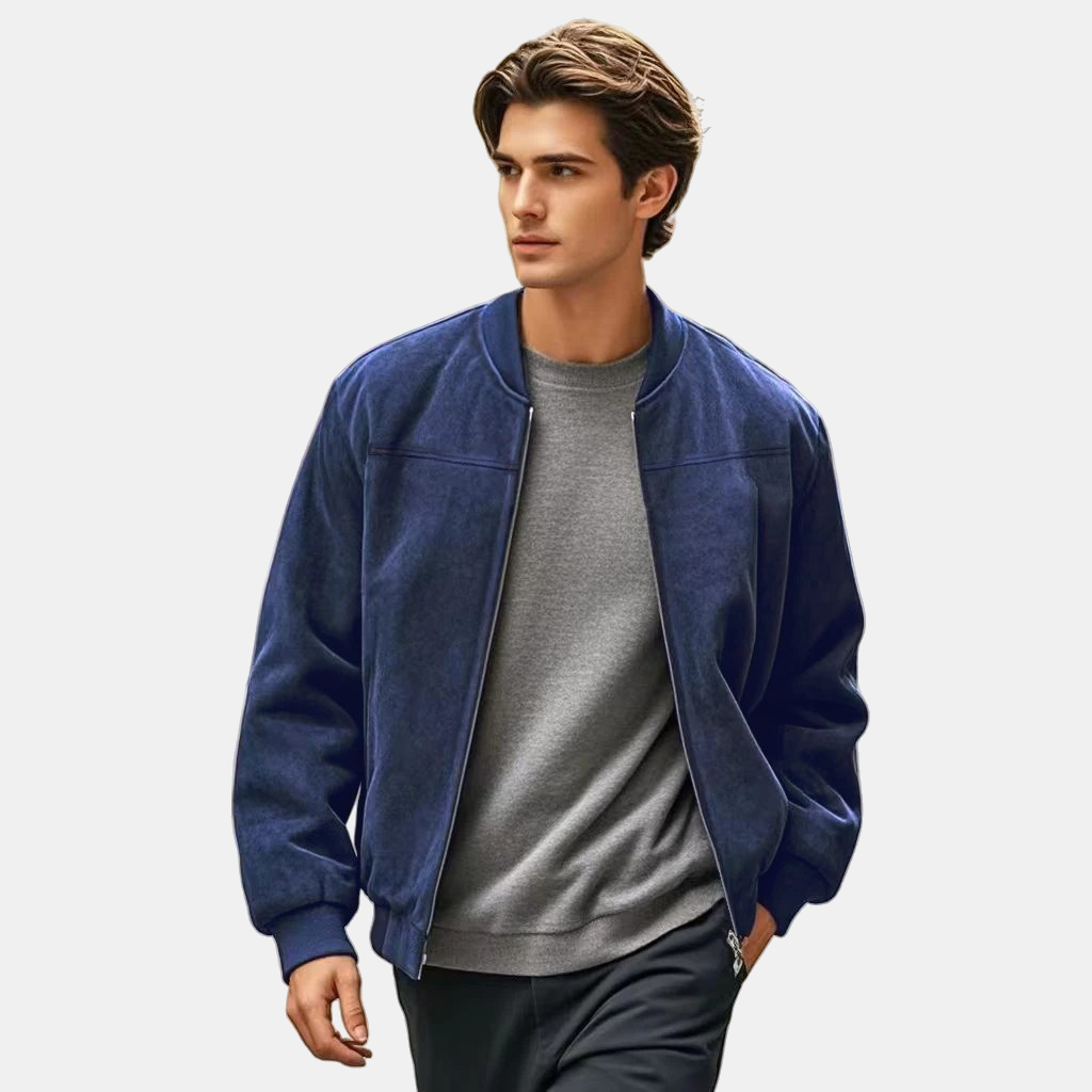 Sir Yves Retro Suede Bomber Jacket