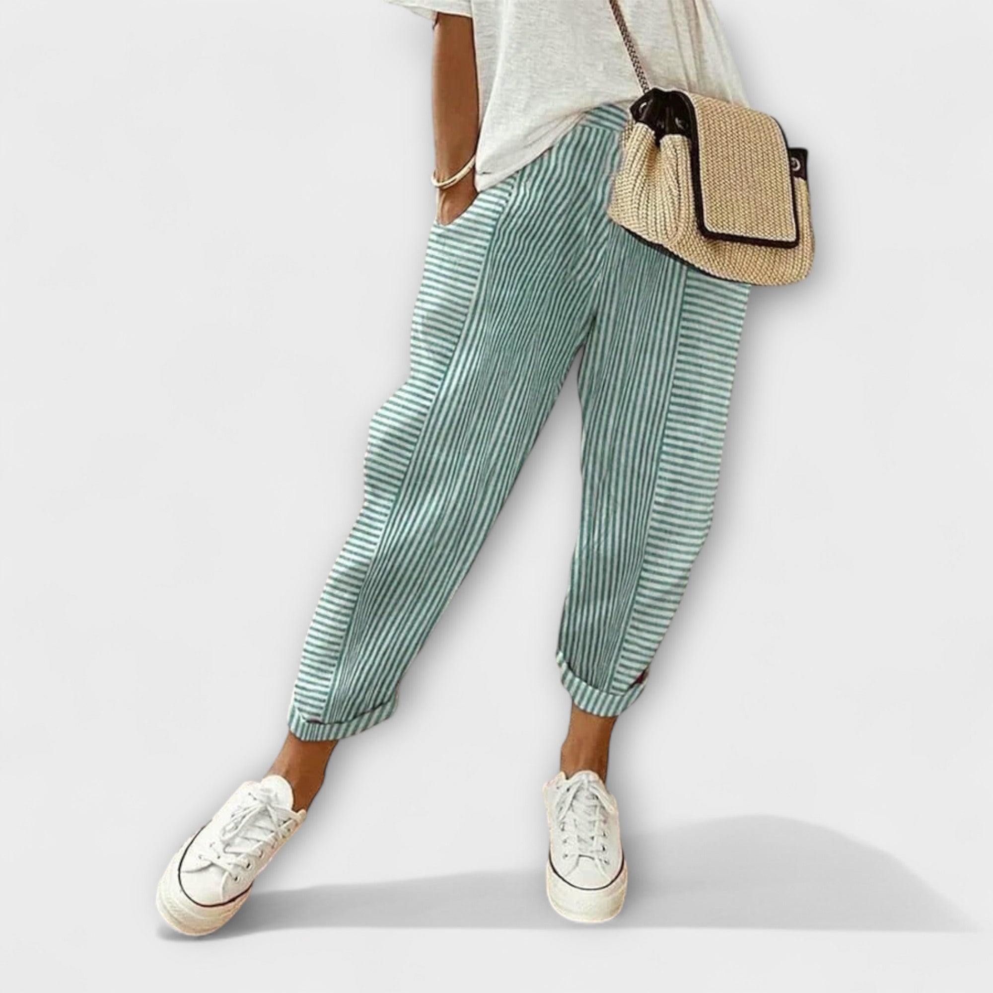 Lady Maribel Comfortable Striped Trousers