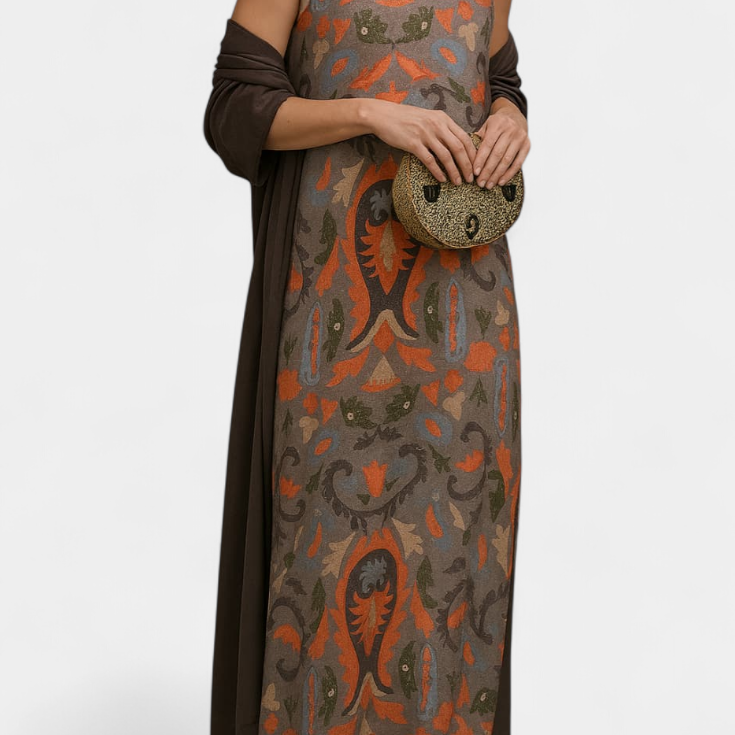 Lady Margaret Evening Dress with Elegant Stole