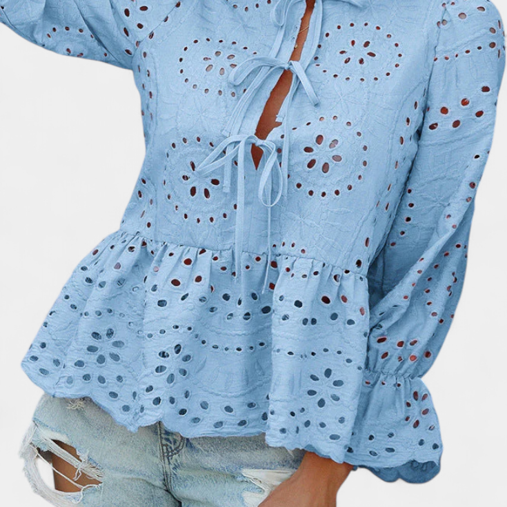 Lady Kayden Bohemian Lace Top with Flowing Cut