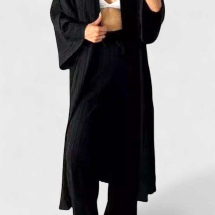 Lady Esme Relaxed Two-Piece Set with Longline Kimono