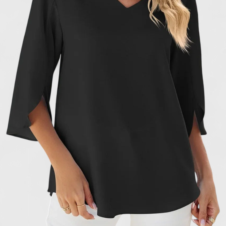 Lady Alice Casual Blouse with Loose Fit and Sophisticated Style