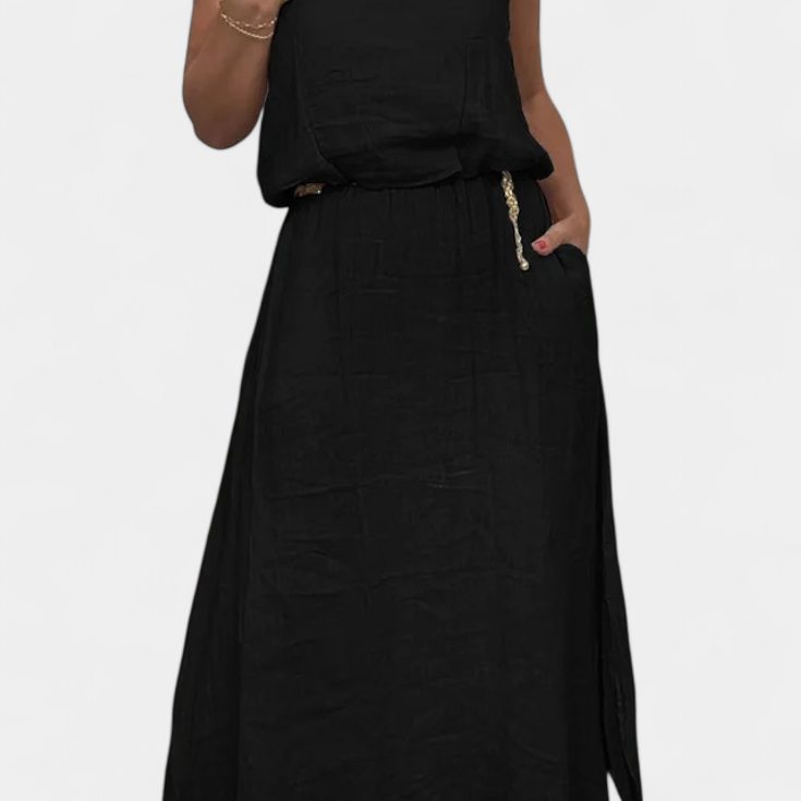 Lady Isla Linen & Cotton Vest and Skirt Set