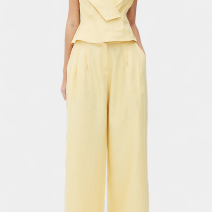 Lady Daisy Asymmetric Top and Palazzo Trouser Set