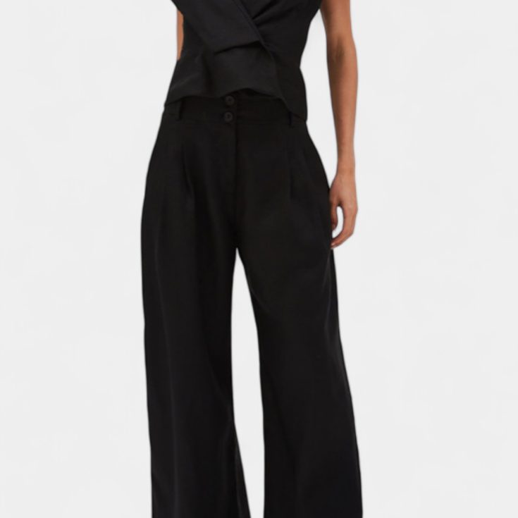 Lady Daisy Asymmetric Top and Palazzo Trouser Set