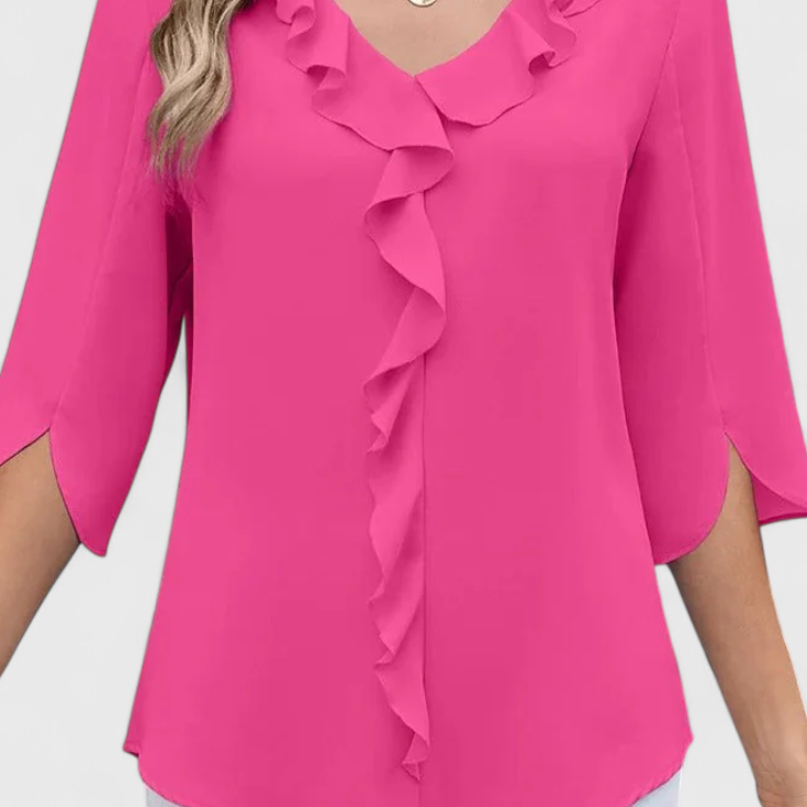 Lady Adele Casual Blouse with Loose Fit and Sophisticated Style