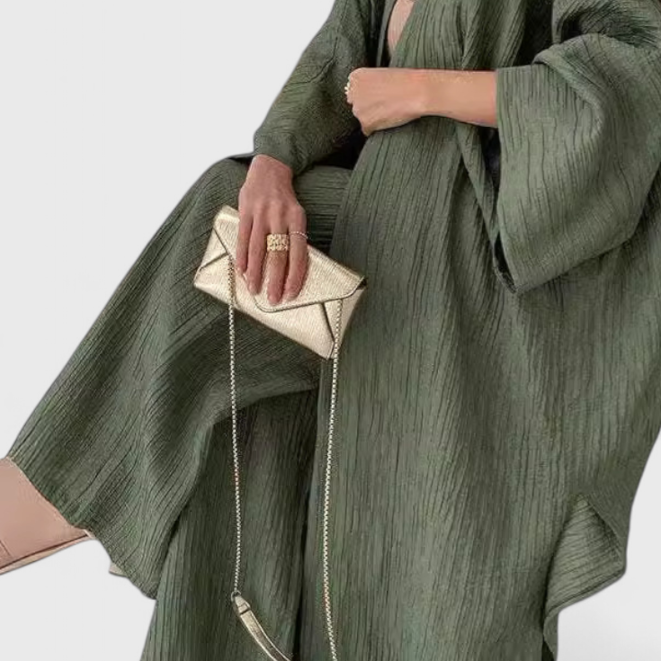 Lady Esme Relaxed Two-Piece Set with Longline Kimono