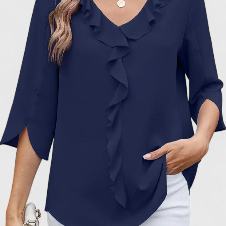 Lady Adele Casual Blouse with Loose Fit and Sophisticated Style