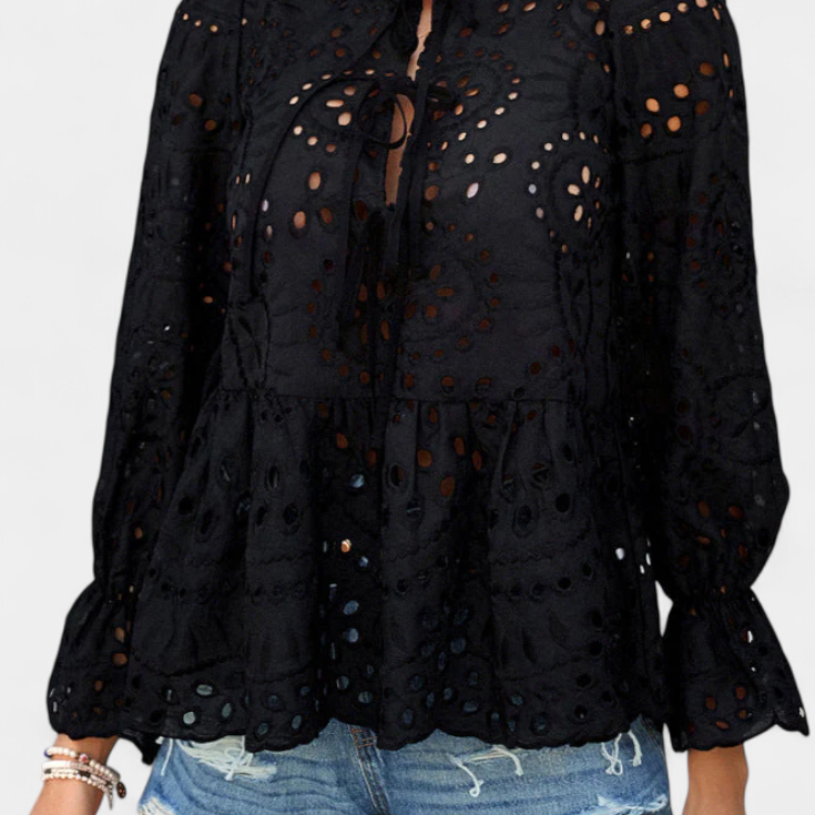 Lady Kayden Bohemian Lace Top with Flowing Cut