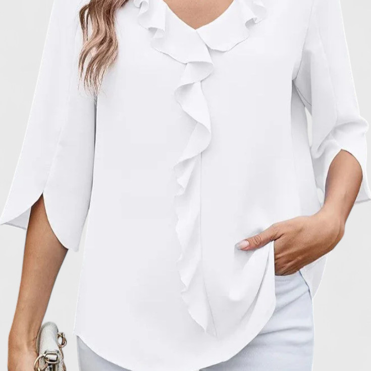 Lady Adele Casual Blouse with Loose Fit and Sophisticated Style