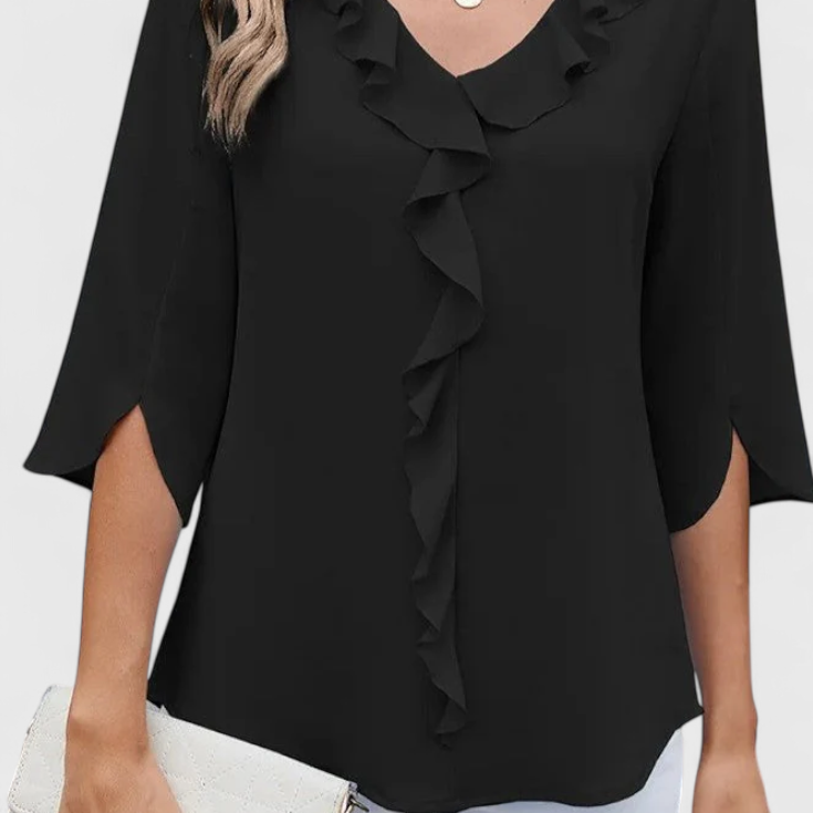 Lady Adele Casual Blouse with Loose Fit and Sophisticated Style
