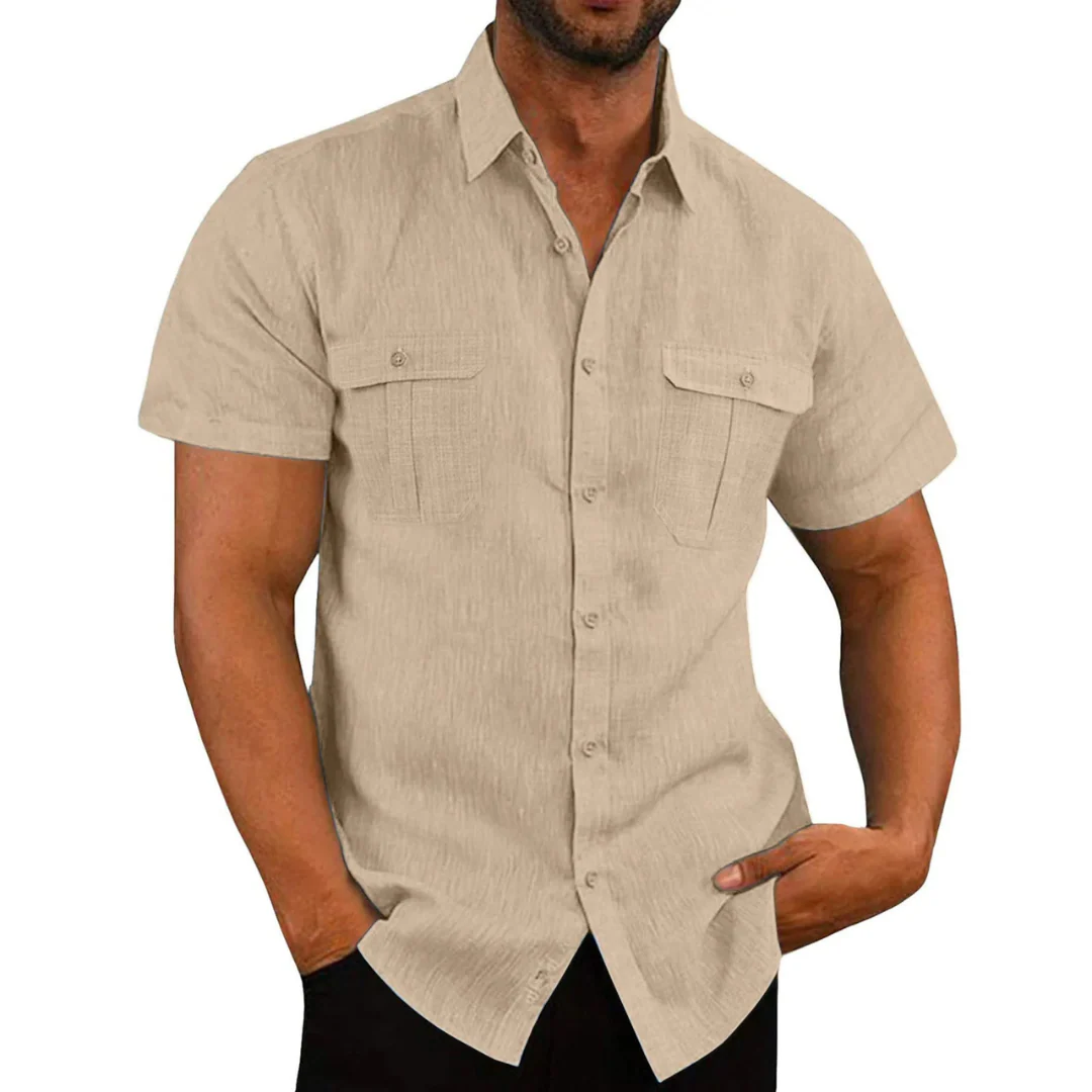 Sir Morgan Cotton Blend Chest Pockets Short Sleeve Shirt