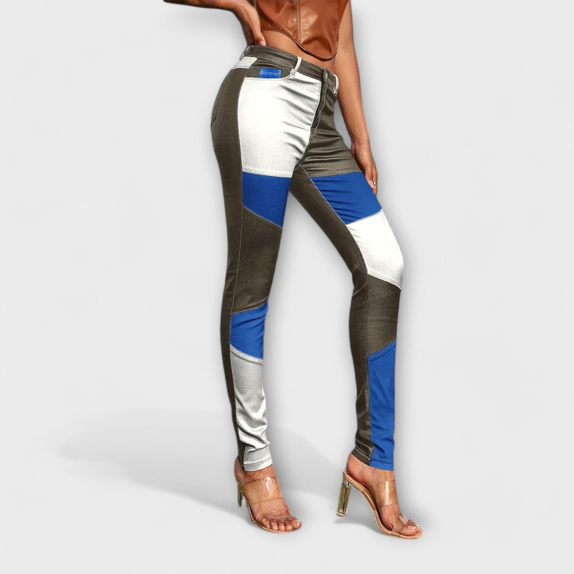 Lady Calliope Colourblock Skinny Trousers