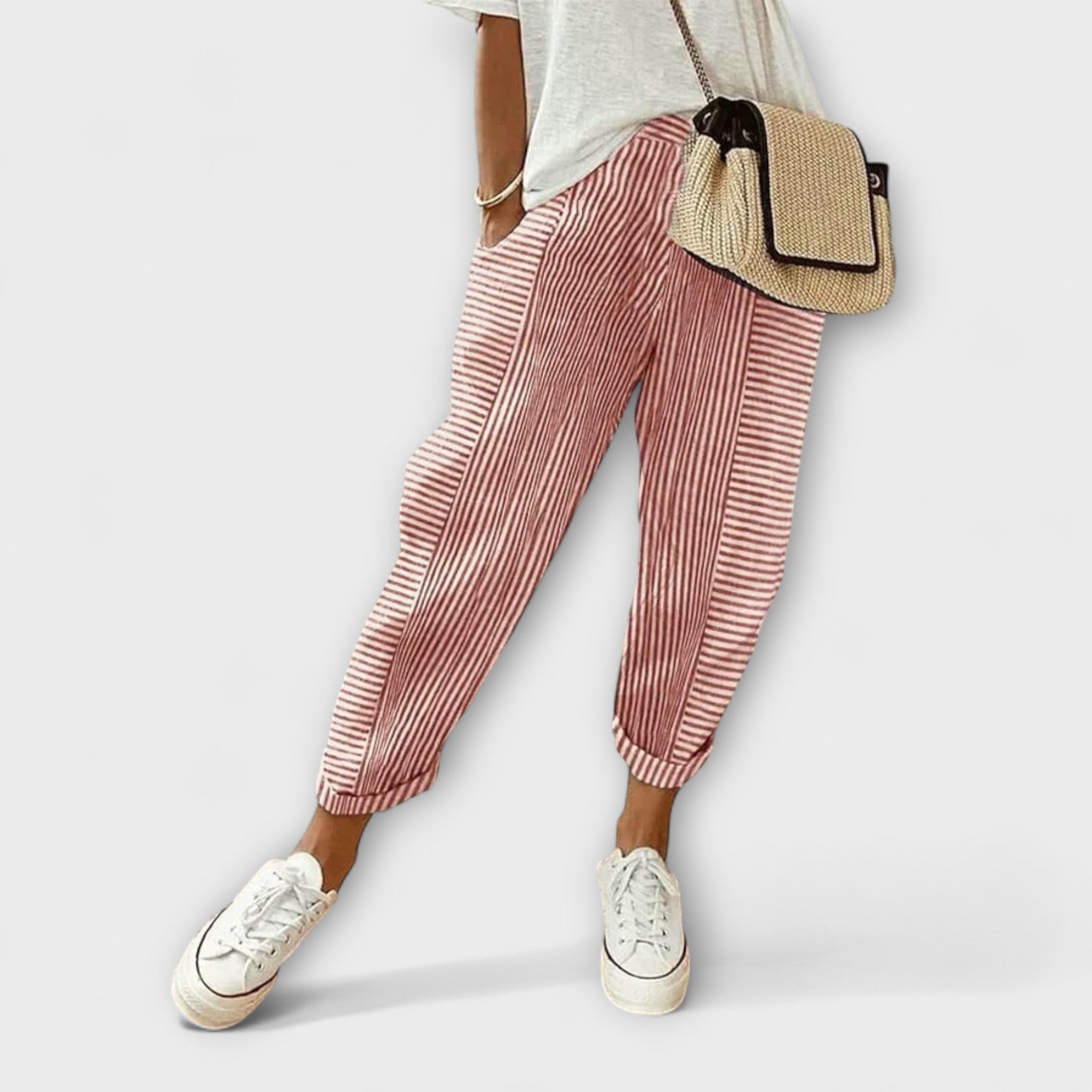 Lady Maribel Comfortable Striped Trousers