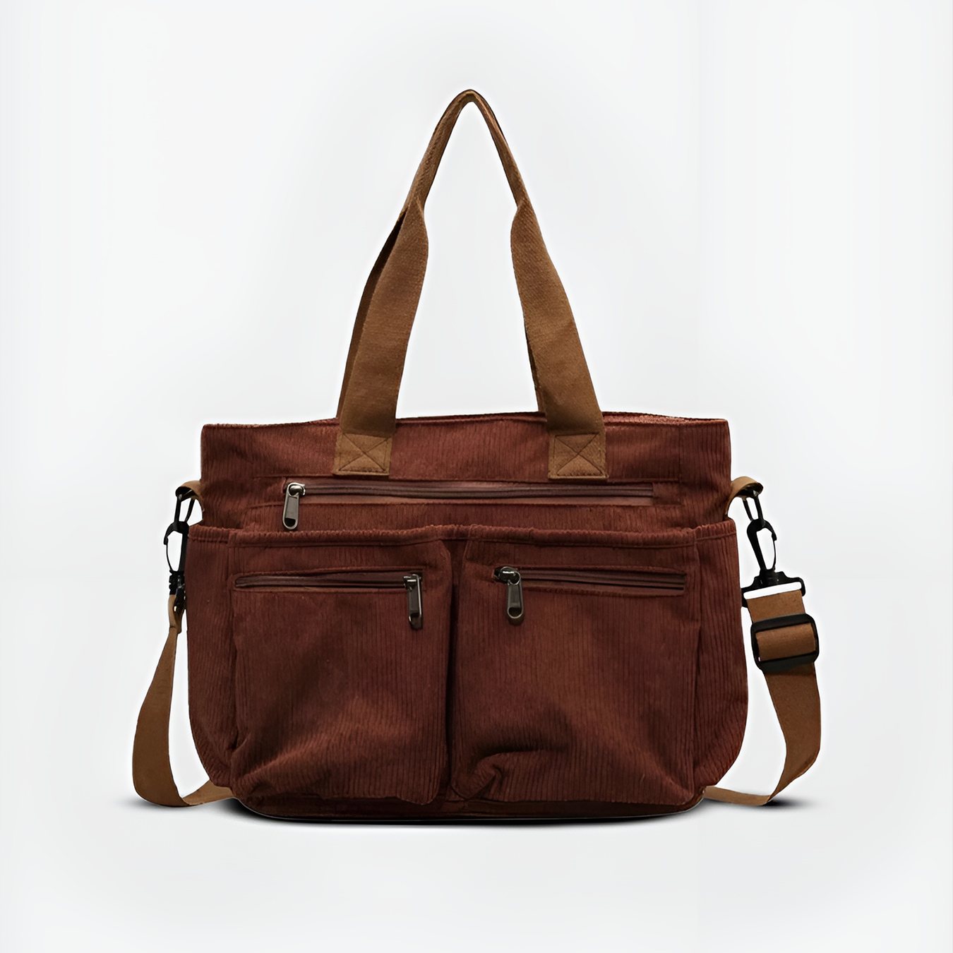 Lady Lana Corduroy Utility Tote Bag